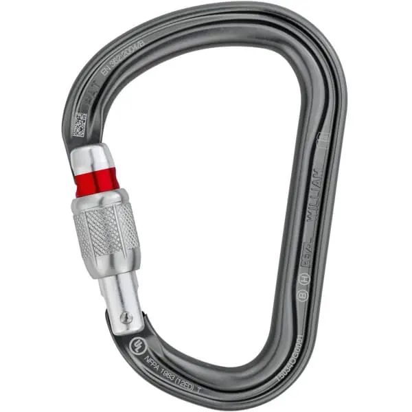 PETZL MOUSQUETON WILLIAM SCREW-LOCK 23 3 PETZL MOUSQUETON WILLIAM SCREW-LOCK 23