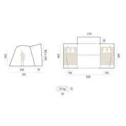 Auvent De Camping-car Gonflable NORTH TWIN -Mobilier De Camping Soldes auvent camping car gonflable north twin 4