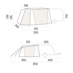 Auvent Pour Caravane Mini Silver -Mobilier De Camping Soldes auvent caravane mini silver 3