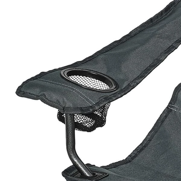 Fauteuil Camping ACIER Gris Noir 5 Fauteuil Camping ACIER Gris Noir – Image 3