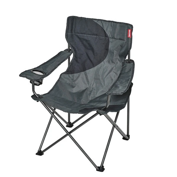 Fauteuil Camping ACIER Gris Noir 3 Fauteuil Camping ACIER Gris Noir