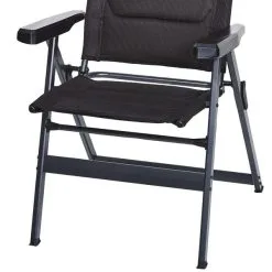 Fauteuil Camping Premium Noir -Mobilier De Camping Soldes fauteuil premium noir 3