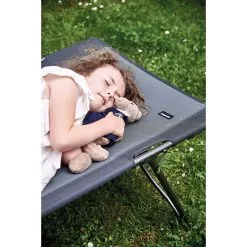 Lit De Camp Gris/noir -Mobilier De Camping Soldes lit camp gris noir 2