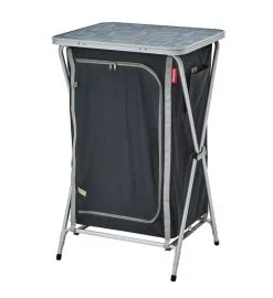 Meuble De Rangement Pliant Gris/noir -Mobilier De Camping Soldes meuble rangement pliant 2