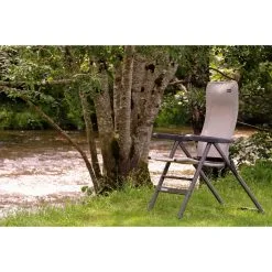 Fauteuil Camping Alu Dossier Haut SLIM Moka -Mobilier De Camping Soldes product 5