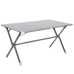 Table Camping à Clayettes Aluminium 140 Cm