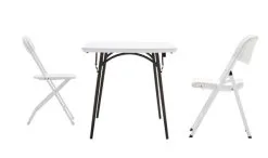 Table Polyéthylène Pliage Central 180 Cm -Mobilier De Camping Soldes table polyethylene pliante 180 3