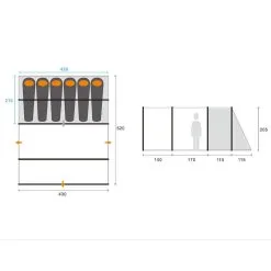 Tente Camping 6 Places Trigano BILBAO 6 -Mobilier De Camping Soldes tente camping trigano bilbao 6 7